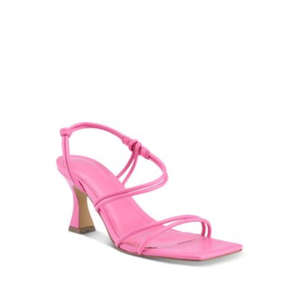 MARC FISHER LTD Womens Pink Davia Flare Slip On Leather Slingback Sandal 11 M